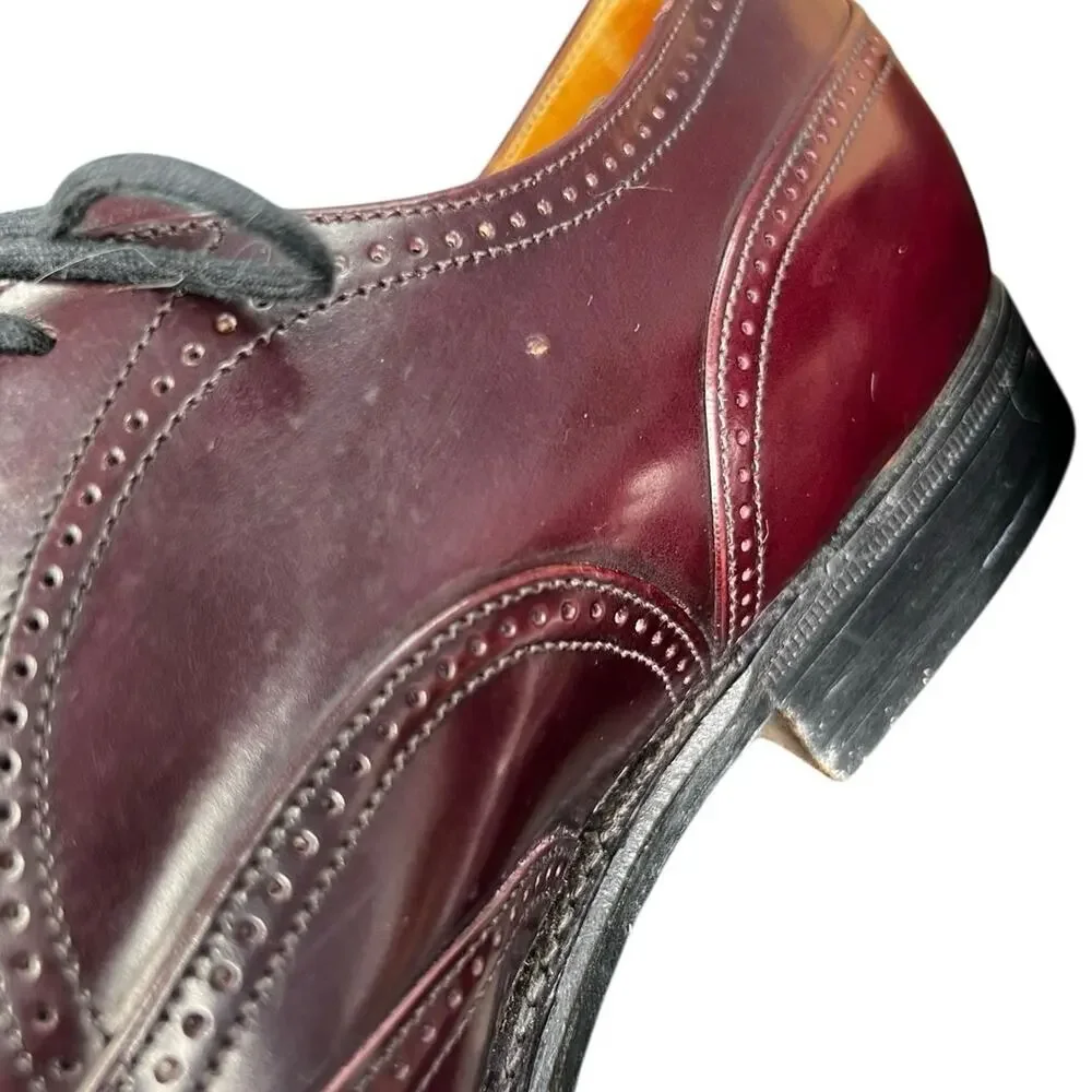 Church’s Burwood Custom Grade Wide Burgundy Brogue Oxfords  Size 7.5 E